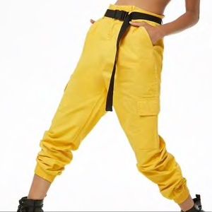 YELLOW CARGO PANTS